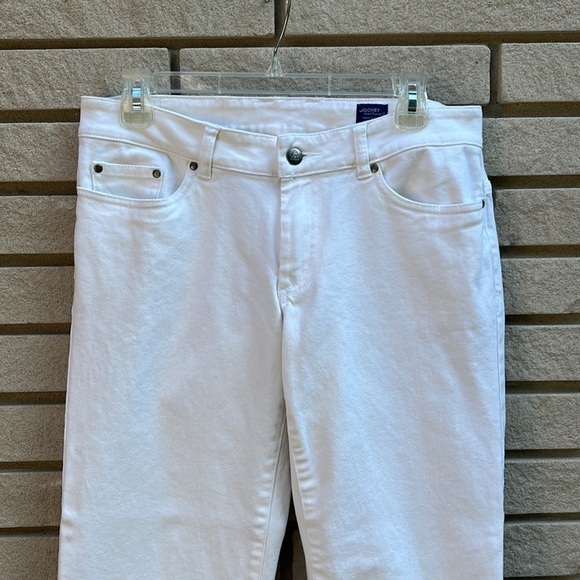 Jockey Person to Person White Straight Leg Jeans Stretch Sz 8 - Picture 2 of 13
